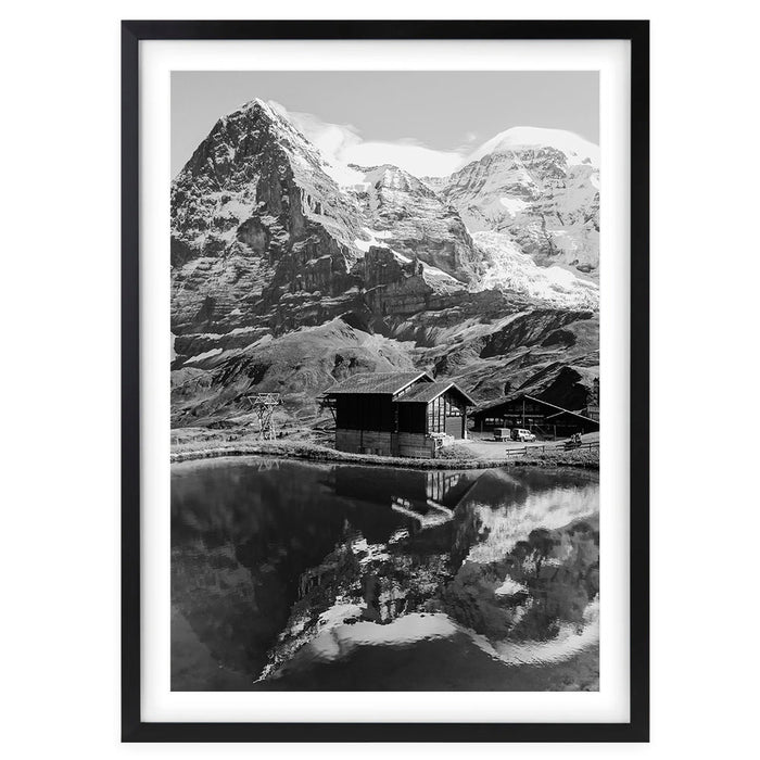 Wall Art's Alpine Lake Large 105cm x 81cm Framed A1 Art Print