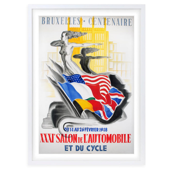 Wall Art's Bruxelles-Centenaire 1948 Large 105cm x 81cm Framed A1 Art Print