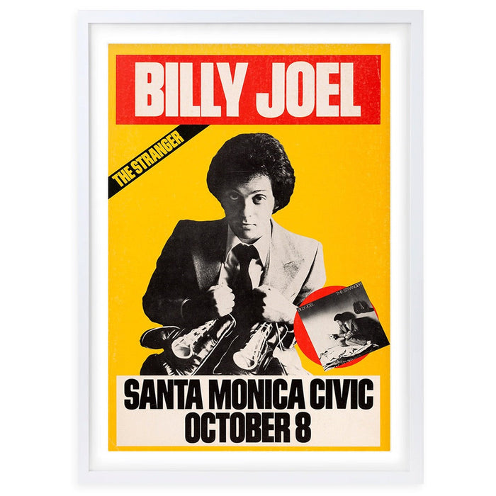 Wall Art's Billy Joel - Santa Monica Civic - 1977 Large 105cm x 81cm Framed A1 Art Print