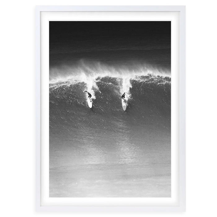 Wall Art's Big Wave Surfers Large 105cm x 81cm Framed A1 Art Print