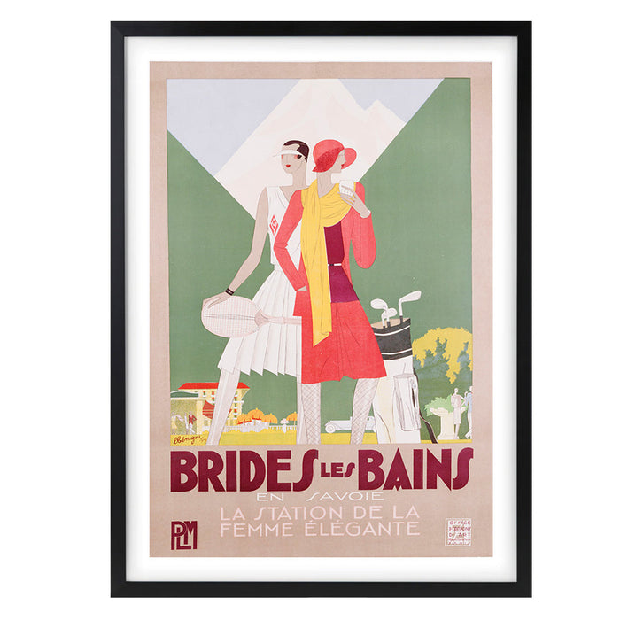 Wall Art's Brides Des Bains Large 105cm x 81cm Framed A1 Art Print