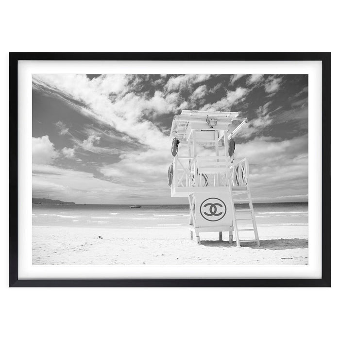 Wall Art's Chanel Life Guard Large 105cm x 81cm Framed A1 Art Print