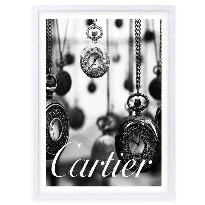 Wall Art's Cartier Clocks Framed A1 Art Print