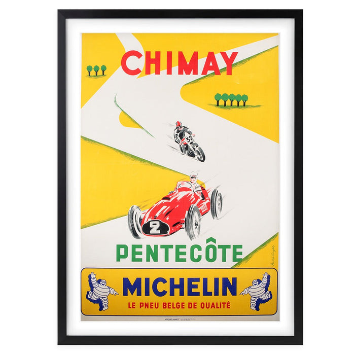 Wall Art's Chimay Pentecote Michelin Large 105cm x 81cm Framed A1 Art Print