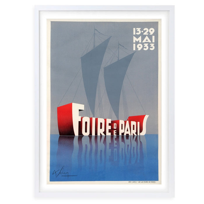 Wall Art's Fair Paris 1933 Large 105cm x 81cm Framed A1 Art Print