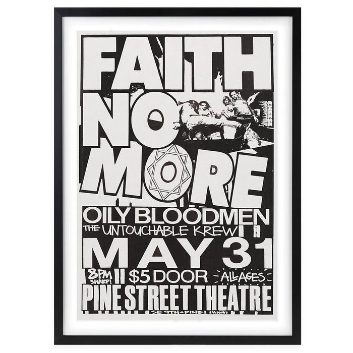 Wall Art's Faith No More - Oily Bloodmen - 1987 Large 105cm x 81cm Framed A1 Art Print