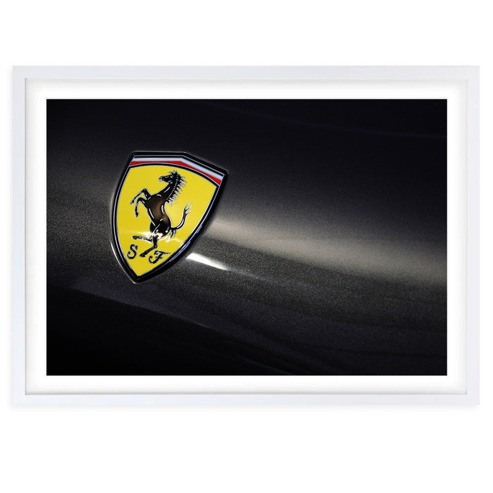 Wall Art's Ferarri Badge Large 105cm x 81cm Framed A1 Art Print