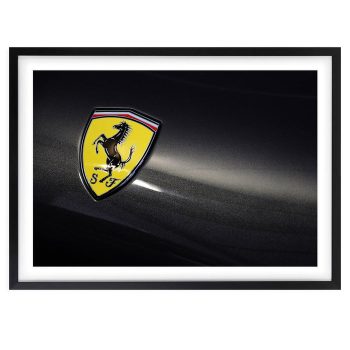 Wall Art's Ferarri Badge Large 105cm x 81cm Framed A1 Art Print