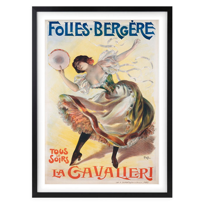 Wall Art's Folies Begere La Cavalieri Large 105cm x 81cm Framed A1 Art Print