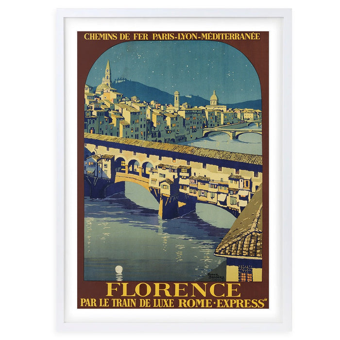 Wall Art's Florence Rome Express Large 105cm x 81cm Framed A1 Art Print