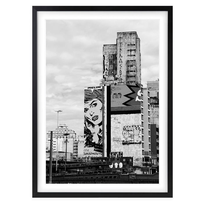 Wall Art's Graffitti Tower Large 105cm x 81cm Framed A1 Art Print