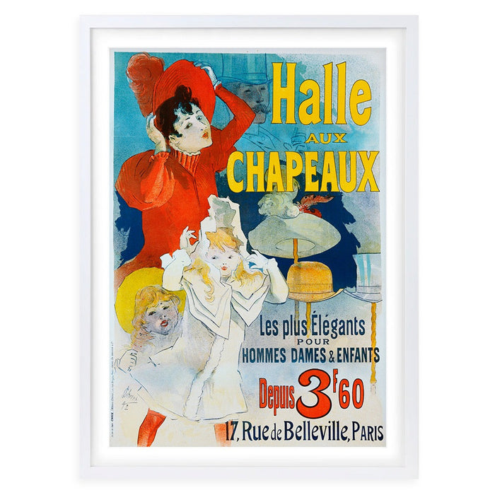 Wall Art's Halle Chapeaux Large 105cm x 81cm Framed A1 Art Print