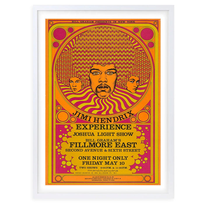 Wall Art's Jimi Hendrix 1968 2 Large 105cm x 81cm Framed A1 Art Print