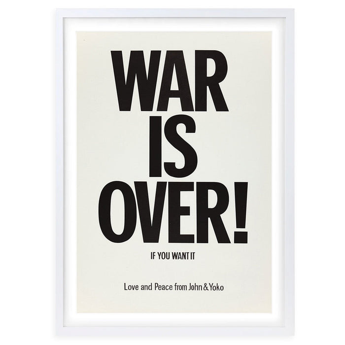 Wall Art's John Lennon - War Is Over - 1971 Large 105cm x 81cm Framed A1 Art Print