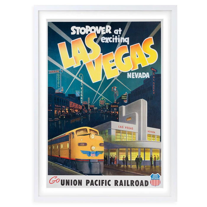 Wall Art's Las Vegas Union Pacific Railroad Large 105cm x 81cm Framed A1 Art Print