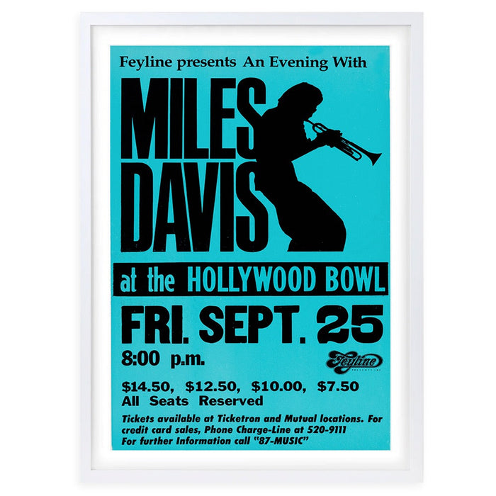 Wall Art's Miles Davis - Hollywood Bowl - 1981 Large 105cm x 81cm Framed A1 Art Print