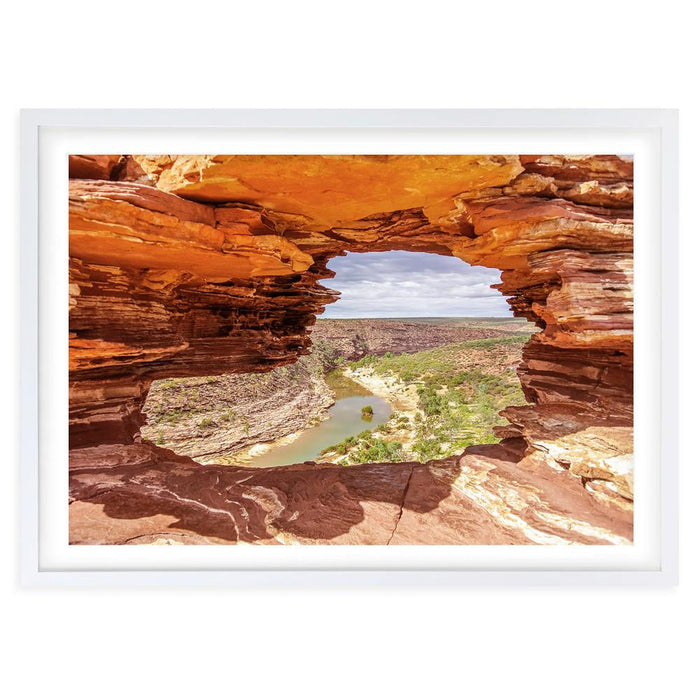 Wall Art's Murchison River Lookout Large 105cm x 81cm Framed A1 Art Print