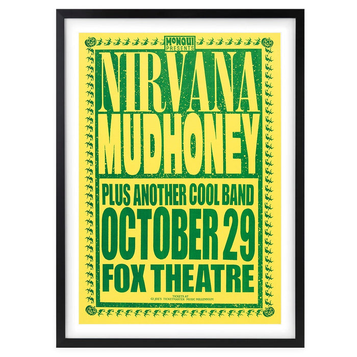 Wall Art's Nirvana - Mudhoney - 1991 Large 105cm x 81cm Framed A1 Art Print