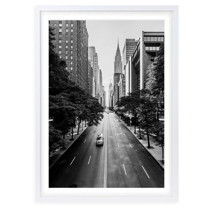 Wall Art's New York Morning Large 105cm x 81cm Framed A1 Art Print