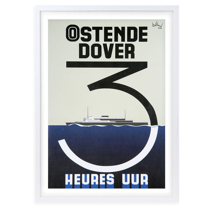 Wall Art's Ostende Dover Large 105cm x 81cm Framed A1 Art Print