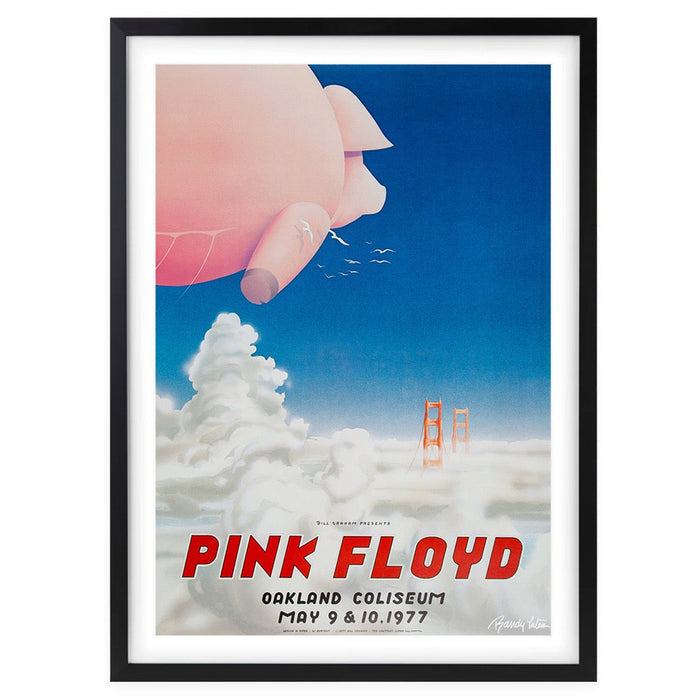 Wall Art's Pink Floyd - Oakland Coliseum - 1977 Large 105cm x 81cm Framed A1 Art Print