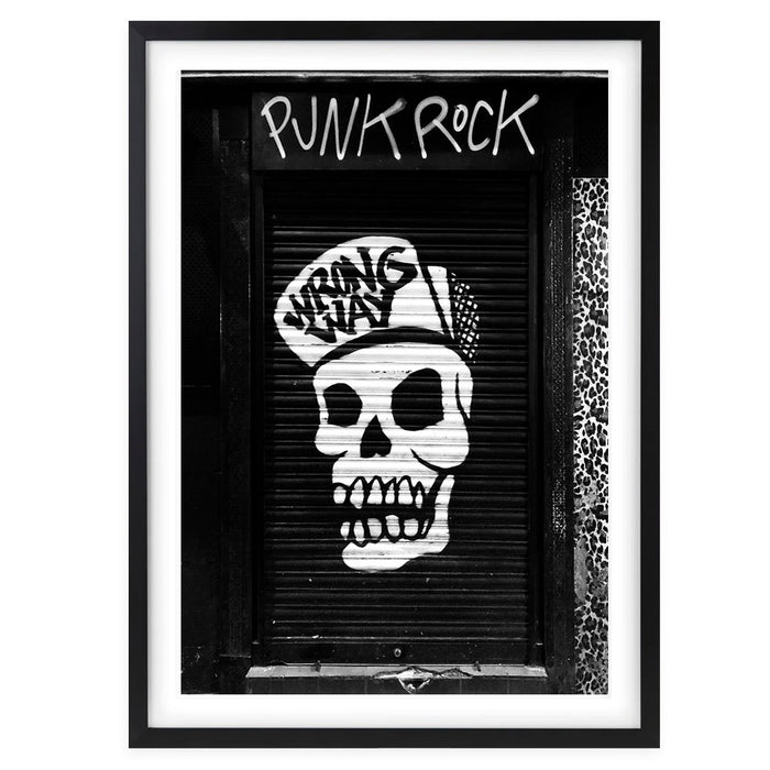 Wall Art's Punk Rock Graffitti Large 105cm x 81cm Framed A1 Art Print