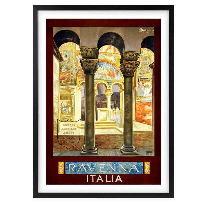 Wall Art's Ravenna Italia Large 105cm x 81cm Framed A1 Art Print