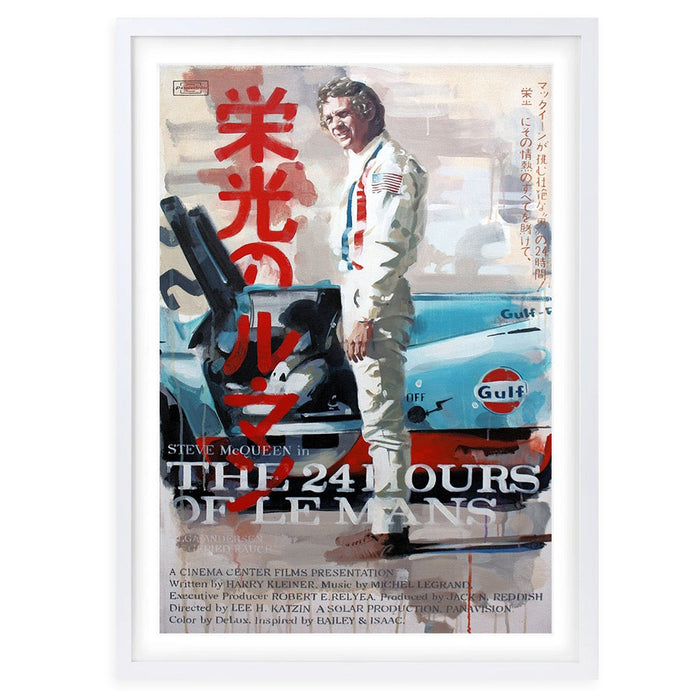 Wall Art's Steve Mcqueen The 24 Hours Of Le Mans Large 105cm x 81cm Framed A1 Art Print