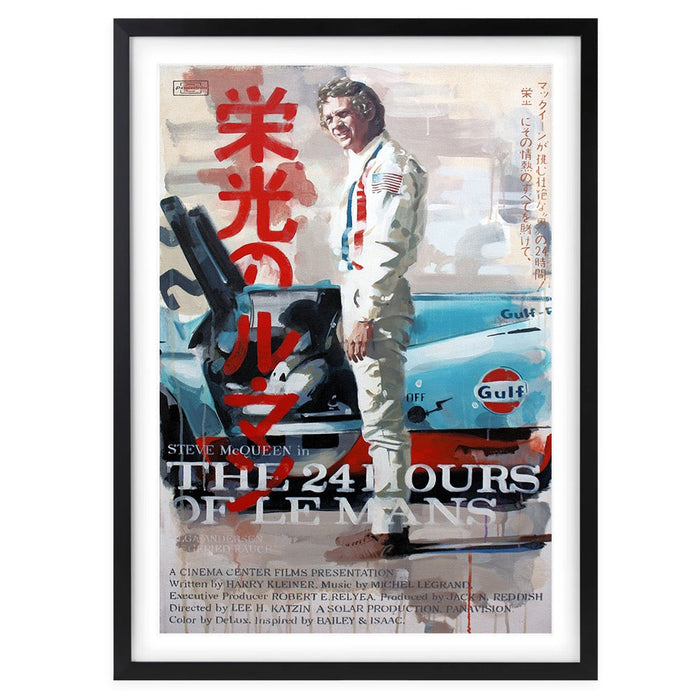 Wall Art's Steve Mcqueen The 24 Hours Of Le Mans Large 105cm x 81cm Framed A1 Art Print