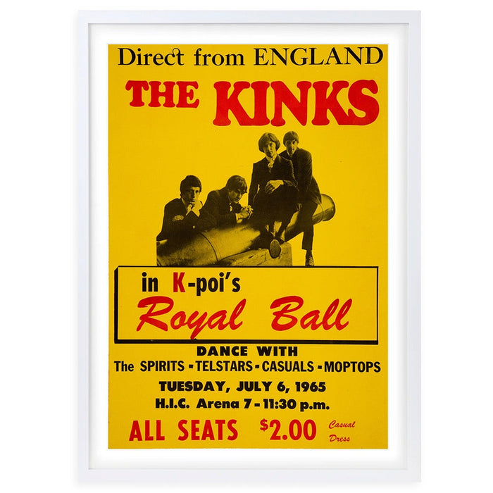 Wall Art's The Kinks 1965 Large 105cm x 81cm Framed A1 Art Print