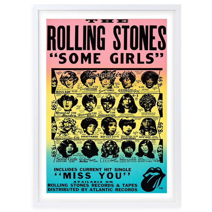 Wall Art's The Rolling Stones - Some Girls Promo Poster  Large 105cm x 81cm Framed A1 Art Print