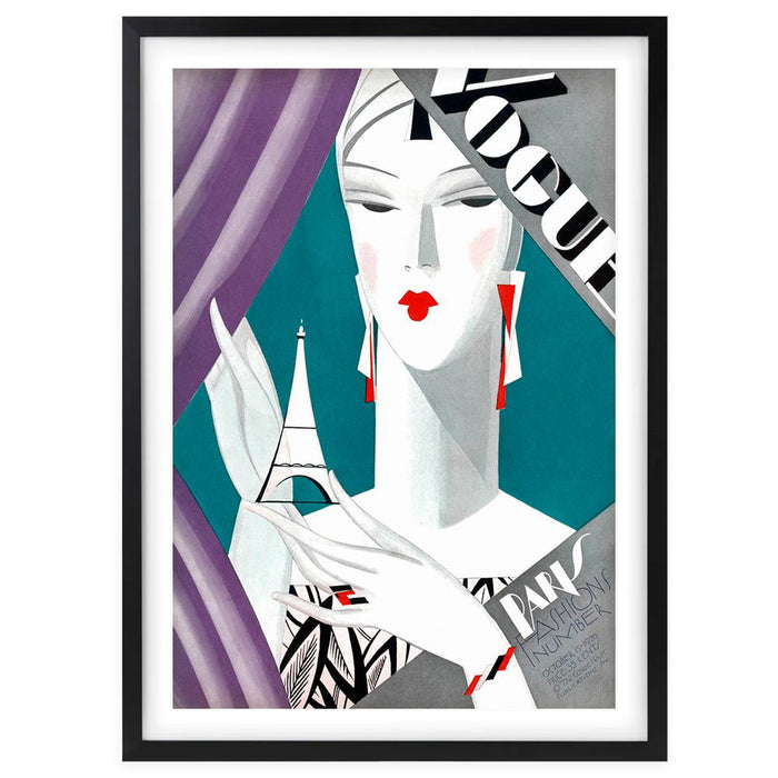 Wall Art's Vogue October 1926 Large 105cm x 81cm Framed A1 Art Print