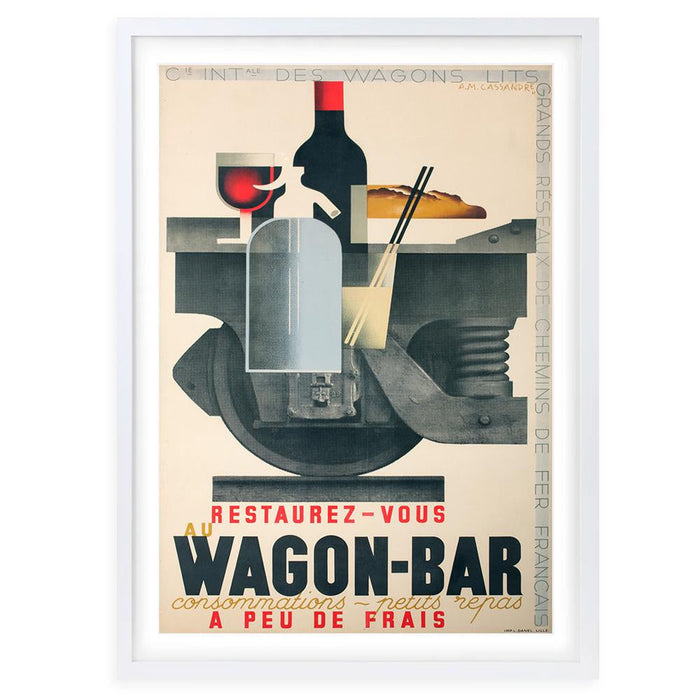 Wall Art's Wagon Bar Large 105cm x 81cm Framed A1 Art Print