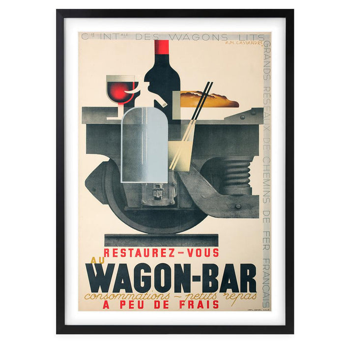 Wall Art's Wagon Bar Large 105cm x 81cm Framed A1 Art Print