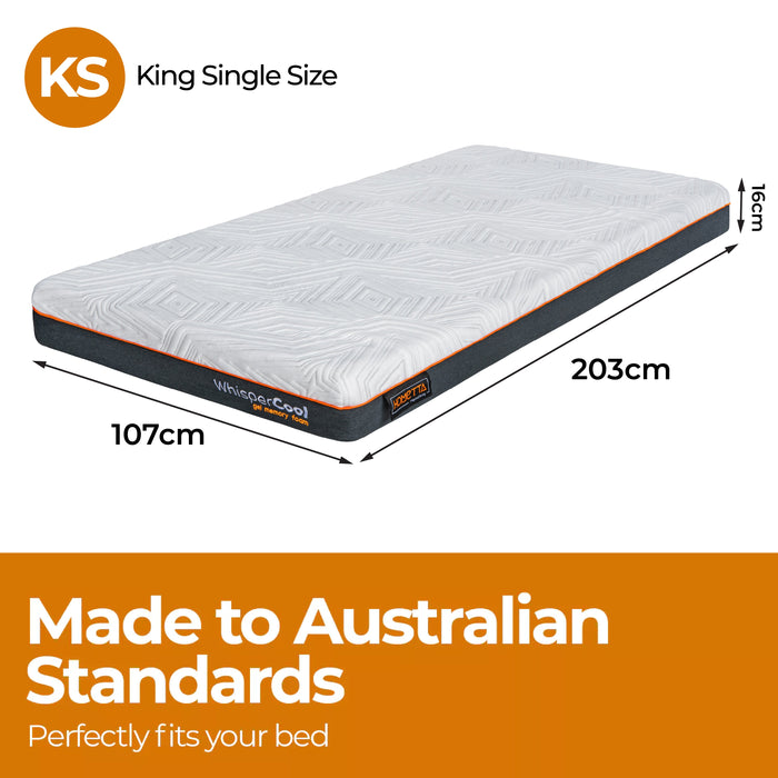 Gel Memory Foam King Single Mattress