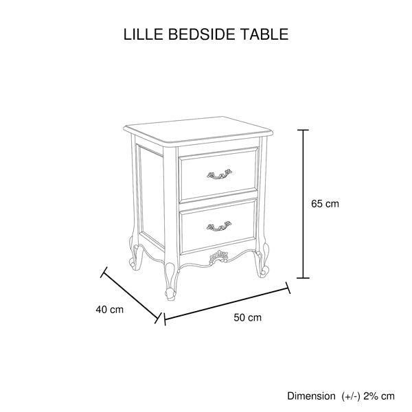 Bedside Table Oak Wood Plywood Veneer White Washed Finish Storage Drawers