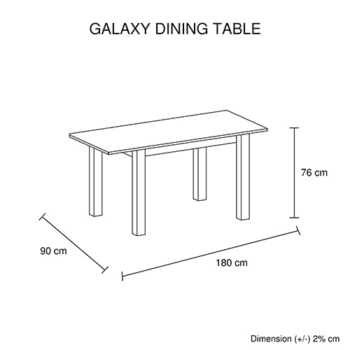 Dining Table White Top High Glossy Wooden Base