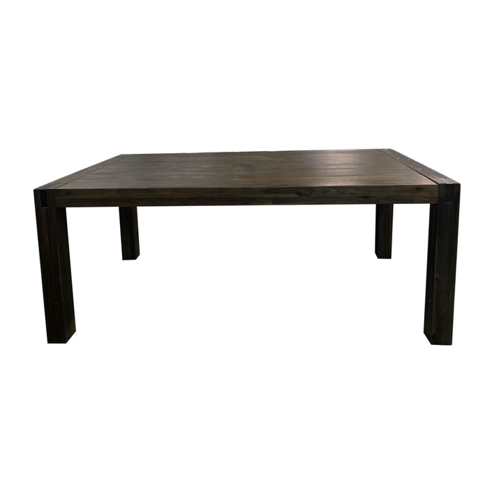 Dining Table 210cm Large Size with Solid Acacia Wooden Base in Chocolate Colour