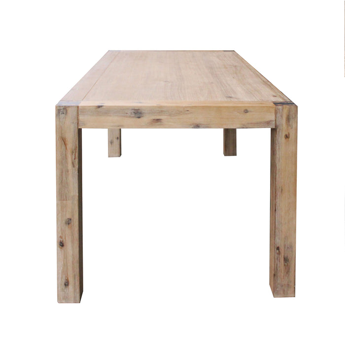 Dining Table 180cm Medium Size with Solid Acacia Wooden Base in Oak Colour