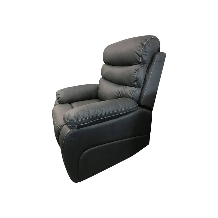 3RR+1RR+1RR Leatherette Grey Electric Recliner Feature Multi Positions Ultra Cushioned USB Outlets