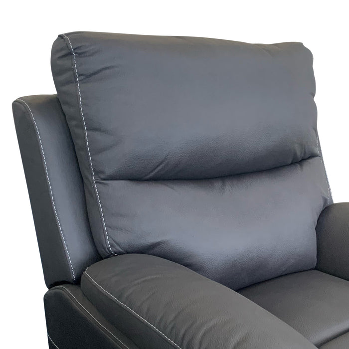 3R Finest Fabric Electric Recliner Feature Multi Positions Ultra Cushioned USB Outlets in Charcoal Colour