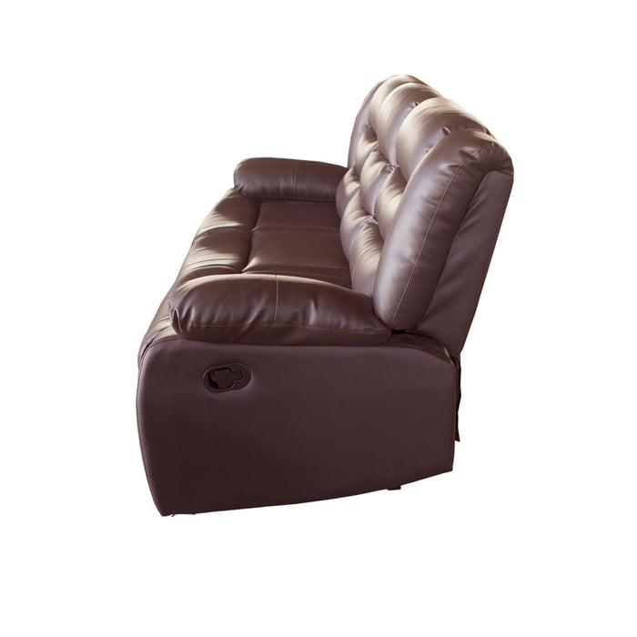 3+2 Seater Recliner Sofa In Faux Leather Lounge Couch in Brown