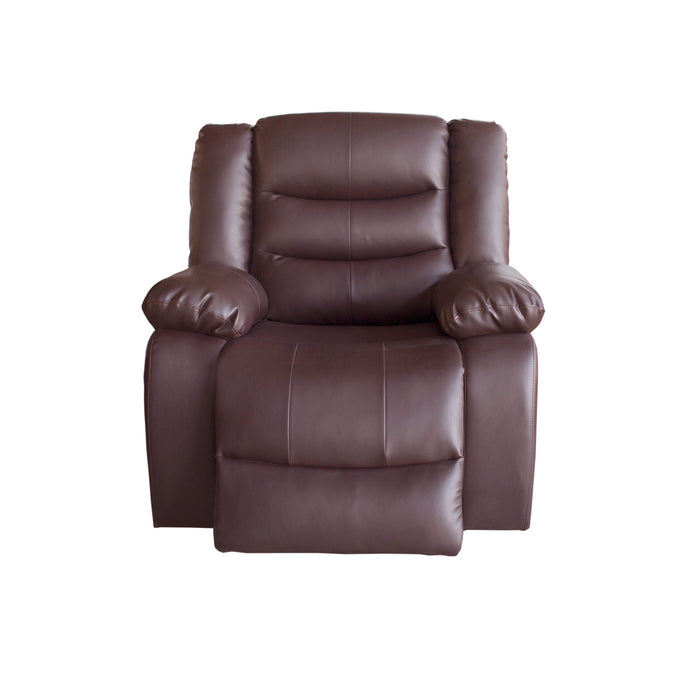 3+2+1 Seater Recliner Sofa In Faux Leather Lounge Couch in Brown