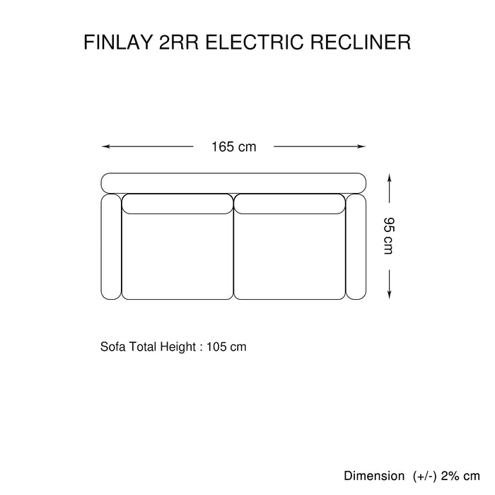 Finlay Charcoal 3R+2R+1R Finest Fabric Electric Recliner Feature Multi Positions Ultra Cushioned USB Outlets