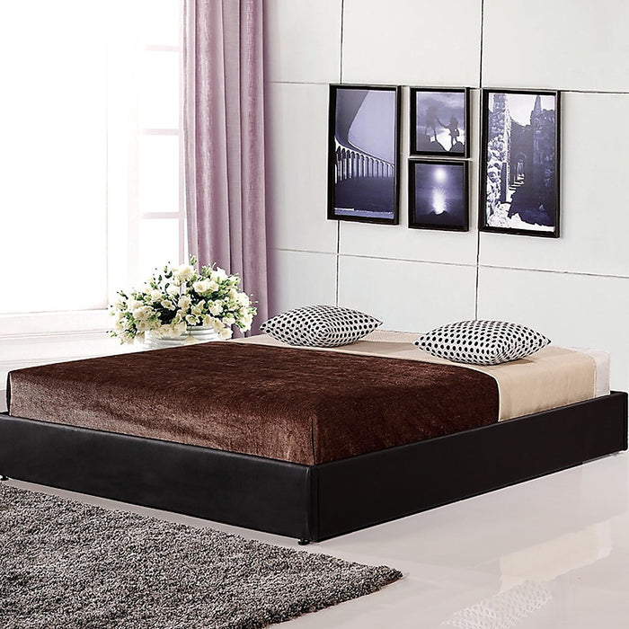 PU Leather Queen Bed Ensemble Frame