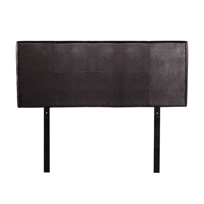 PU Leather Double Bed Headboard Bedhead - Brown