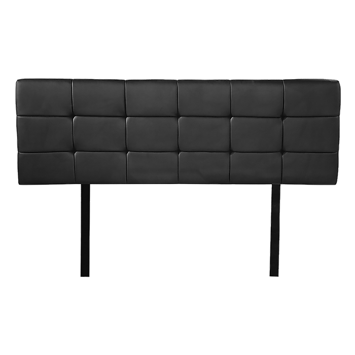 PU Leather Double Bed Deluxe Headboard Bedhead - Black