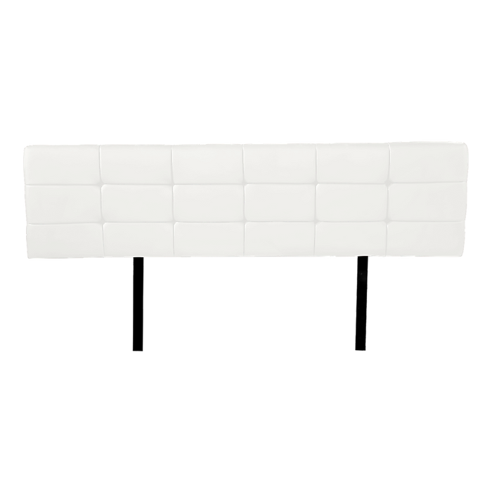 PU Leather King Bed Deluxe Headboard Bedhead - White