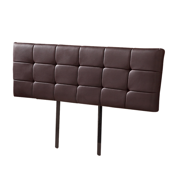 PU Leather King Bed Deluxe Headboard Bedhead - Brown