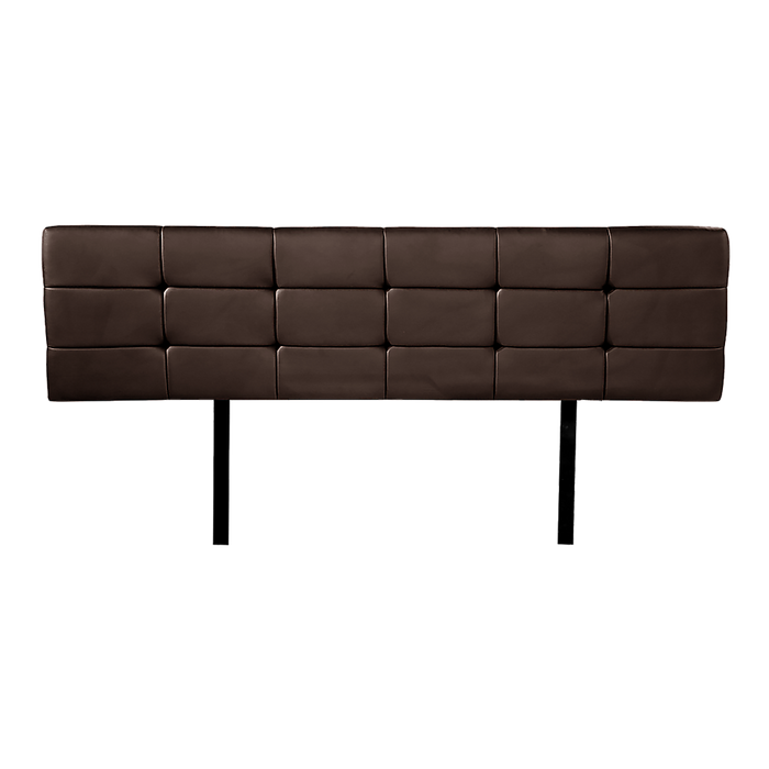 PU Leather King Bed Deluxe Headboard Bedhead - Brown